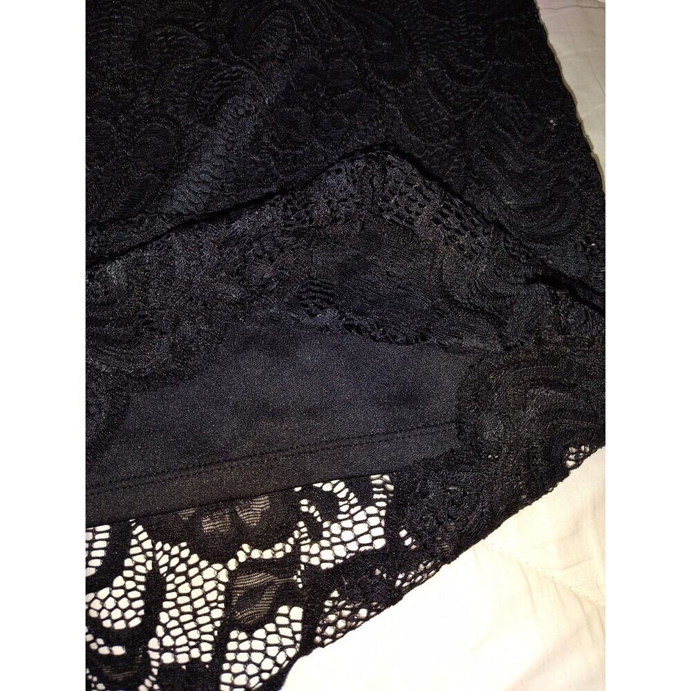 Ambiance Lace Cocktail Dress Body Contouring Long Sleeve Stretch Womens Medium - Picture 8 of 12